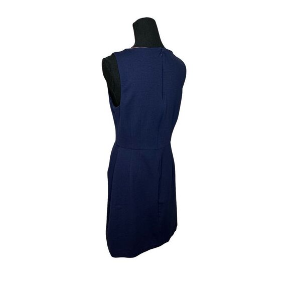 BODEN Blue Zip Back Sheath Dress Sleeveless Size 10 - Picture 4 of 14